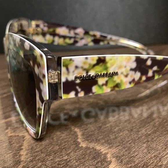 DOLCE & GABBANA 4231 2842/8G BLACK PEACH FLOWERS - Picture 9 of 16